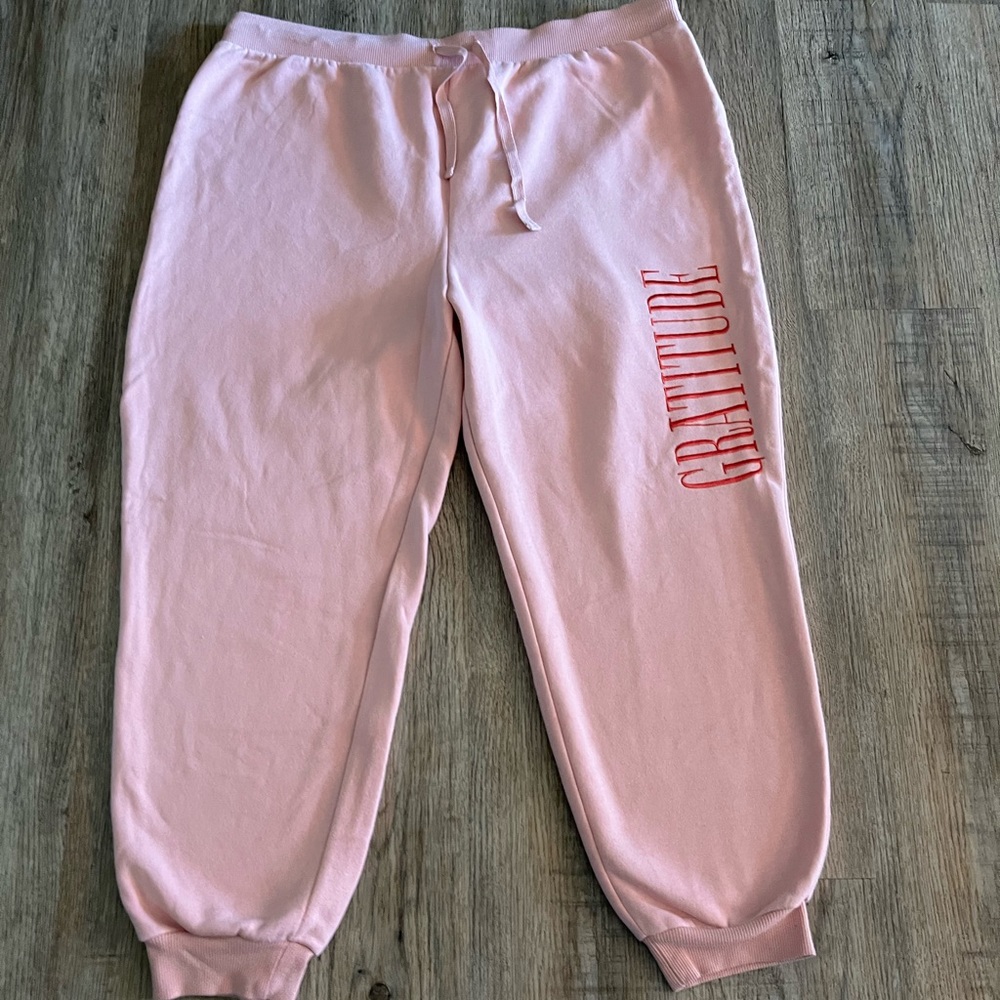 Pink graphic sweatpants from forever 21 size 3x